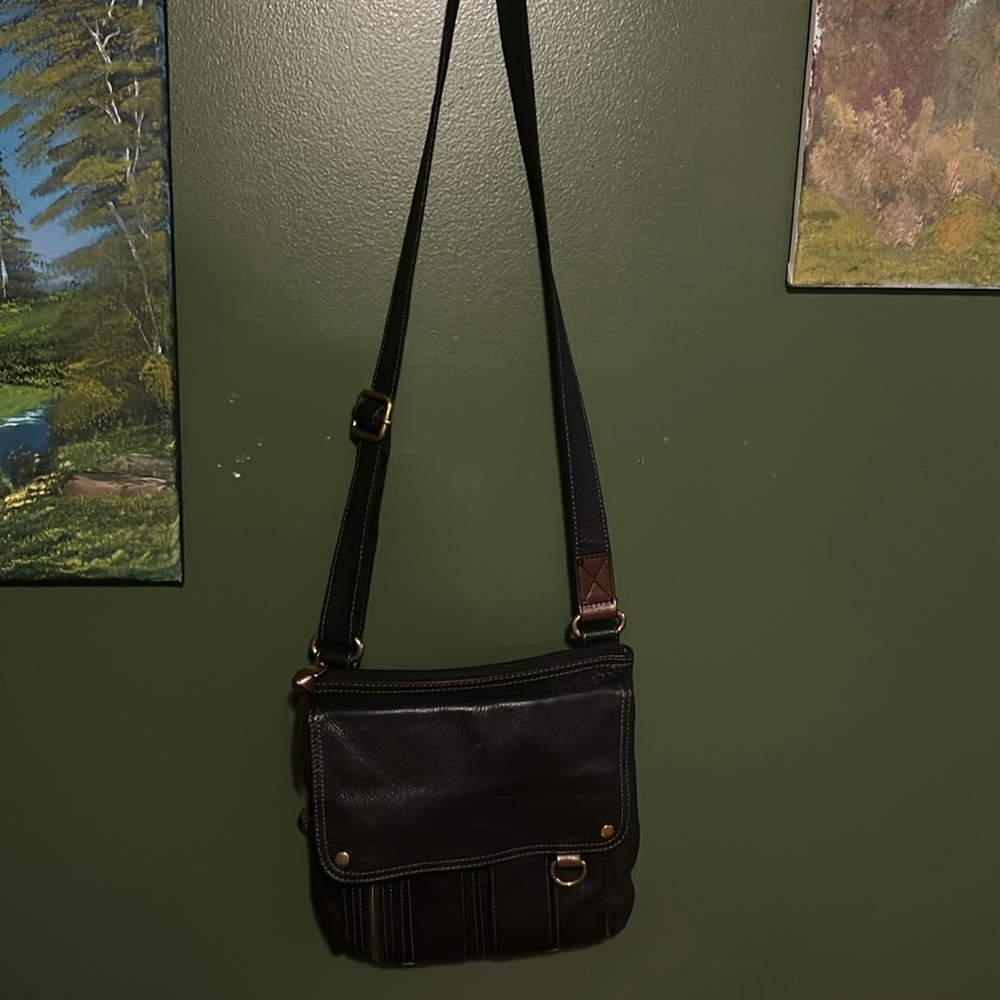 Fossil Leather Crossbody Bag.